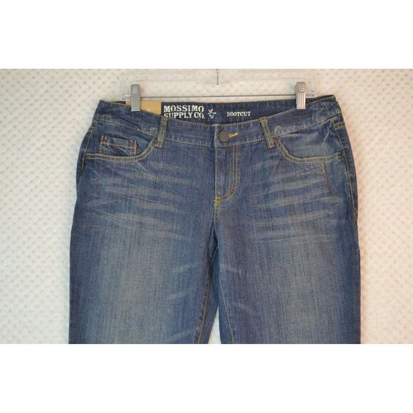 Mossimo Juniors 13 Medium Wash Lowest Waist Straight Hip Stretch Bootcut Jeans - Picture 3 of 16